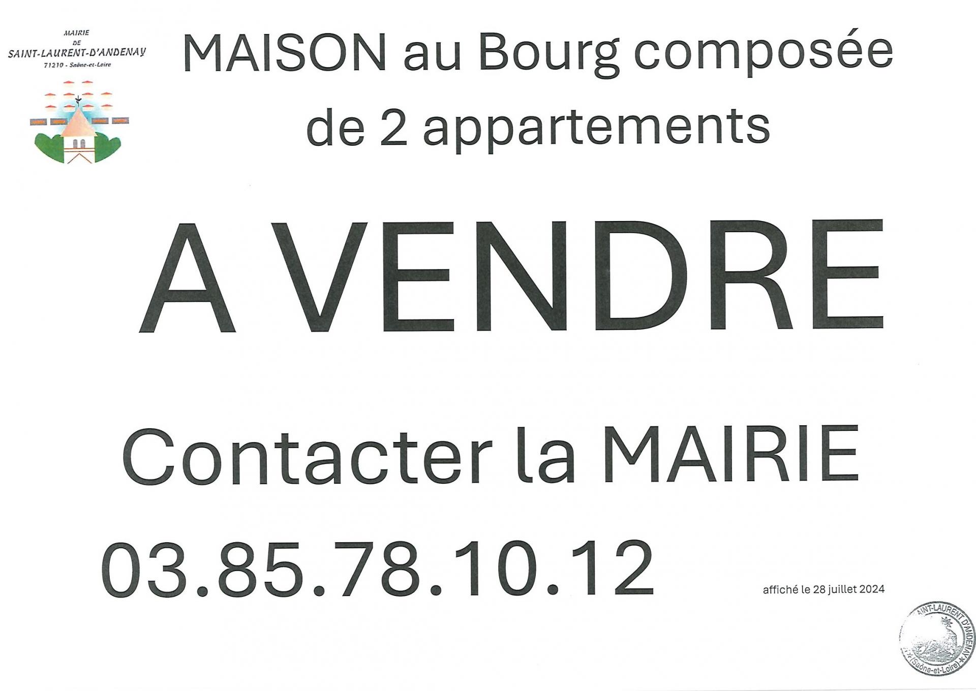 Maison à vendre